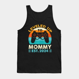 Leveled Up To Mommy Est 2024 First Time Mom 2024 Gamer Tank Top